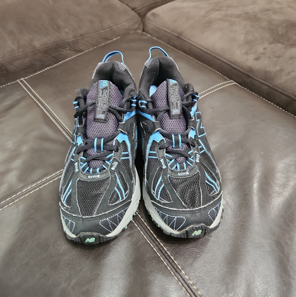 New Balance Black and Light Blue Athletic Sneakers